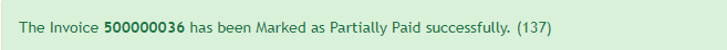 Partially Paid Offline