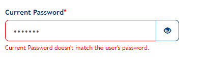 Change Password error