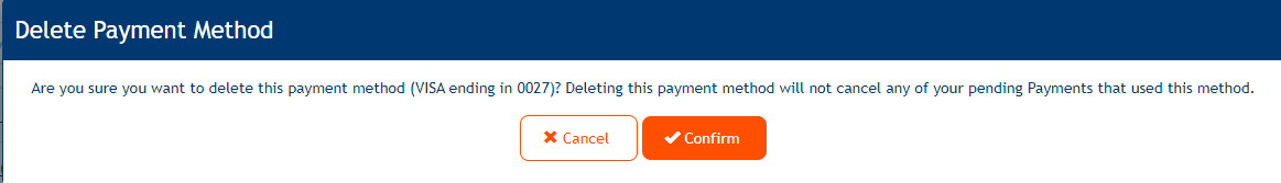 Delete Payment Method